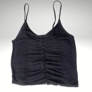 American Eagle Grey Hook Front Stretch Tank Size Medium